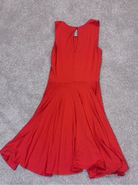 Cynthia Rowley “Calder-red-orange” Fit-and-Flare Dress